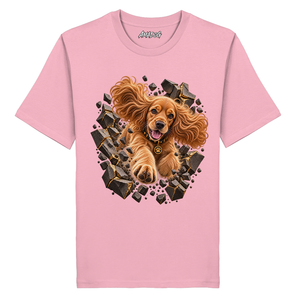 Cocker Spaniel - Breaking Through - Organic Shirt – Bild 8