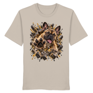 Französische Bulldogge - Breaking Through - Organic Shirt