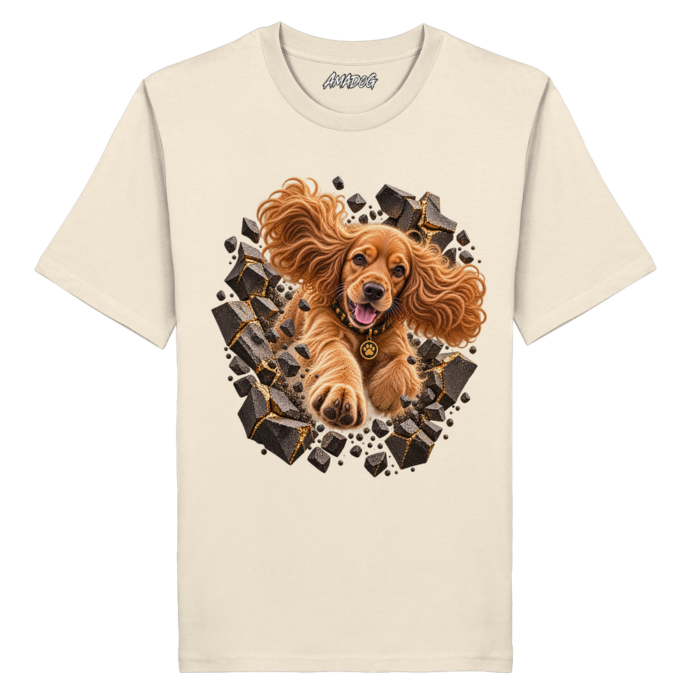Cocker Spaniel - Breaking Through - Organic Shirt – Bild 6