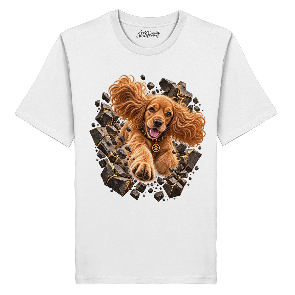 Cocker Spaniel - Breaking Through - Organic Shirt – Bild 3