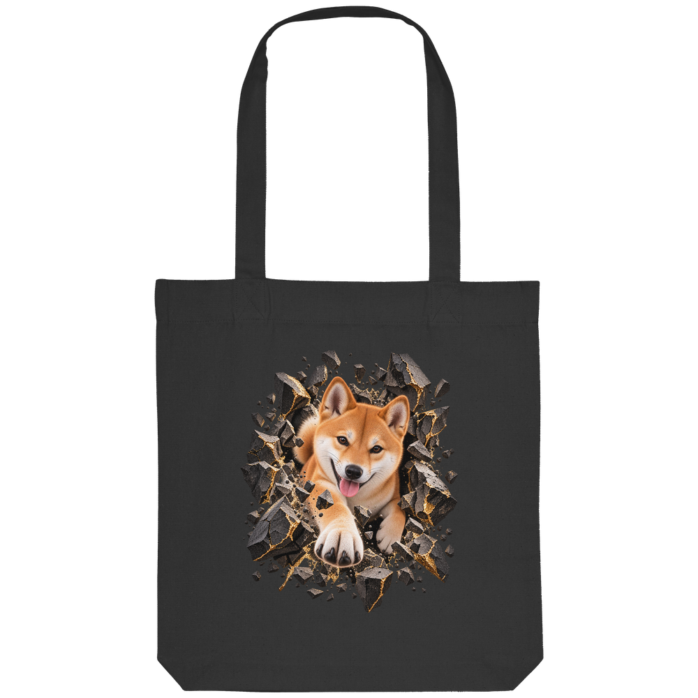 Shiba Inu - Breaking Through - Organic Tote-Bag – Bild 5