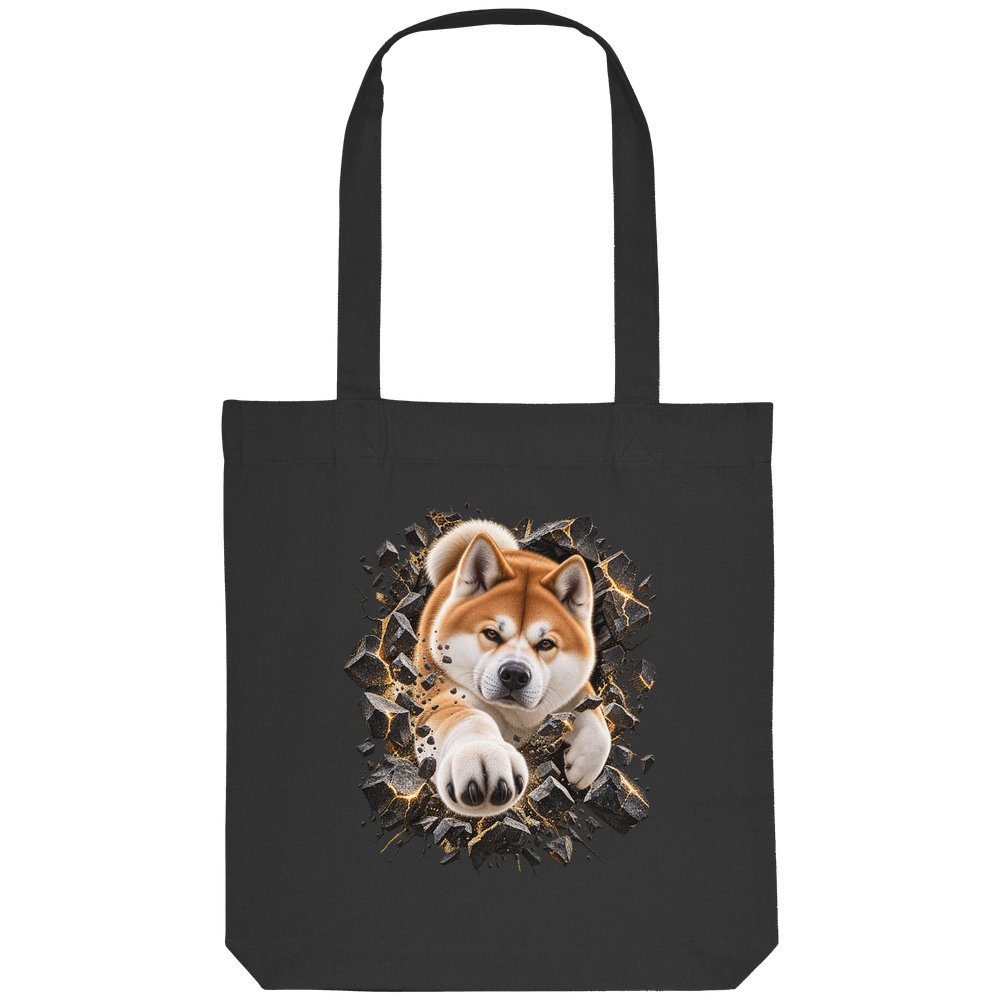 Akita - Breaking Through - Organic Tote-Bag – Bild 5