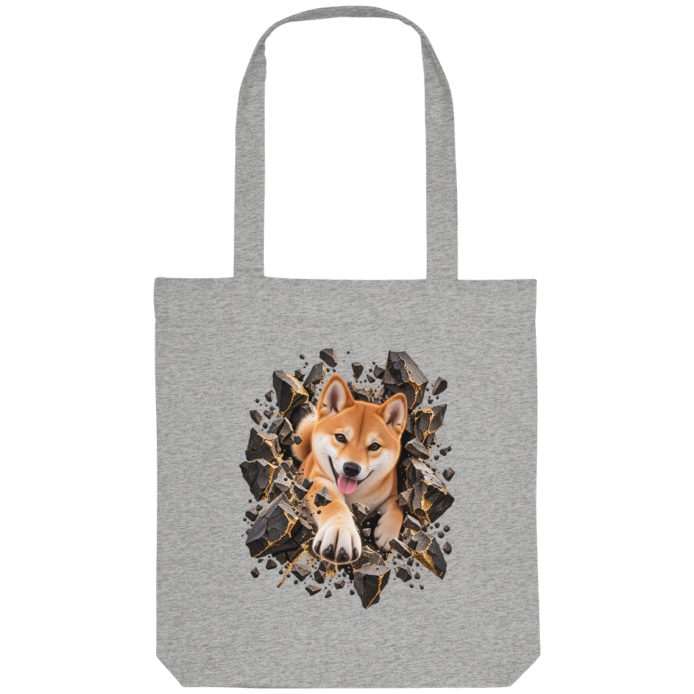 Shiba Inu - Breaking Through - Organic Tote-Bag – Bild 3
