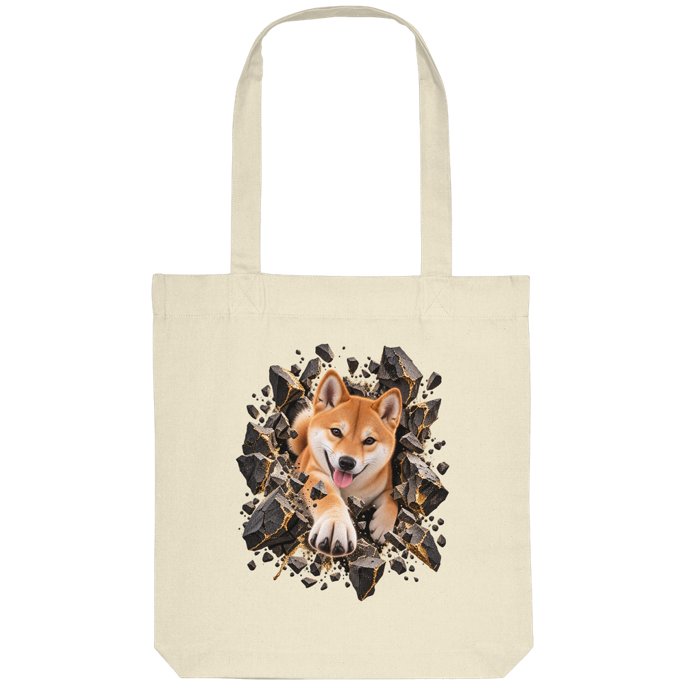 Shiba Inu - Breaking Through - Organic Tote-Bag