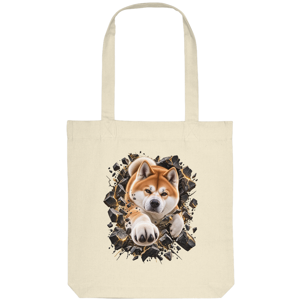 Akita - Breaking Through - Organic Tote-Bag
