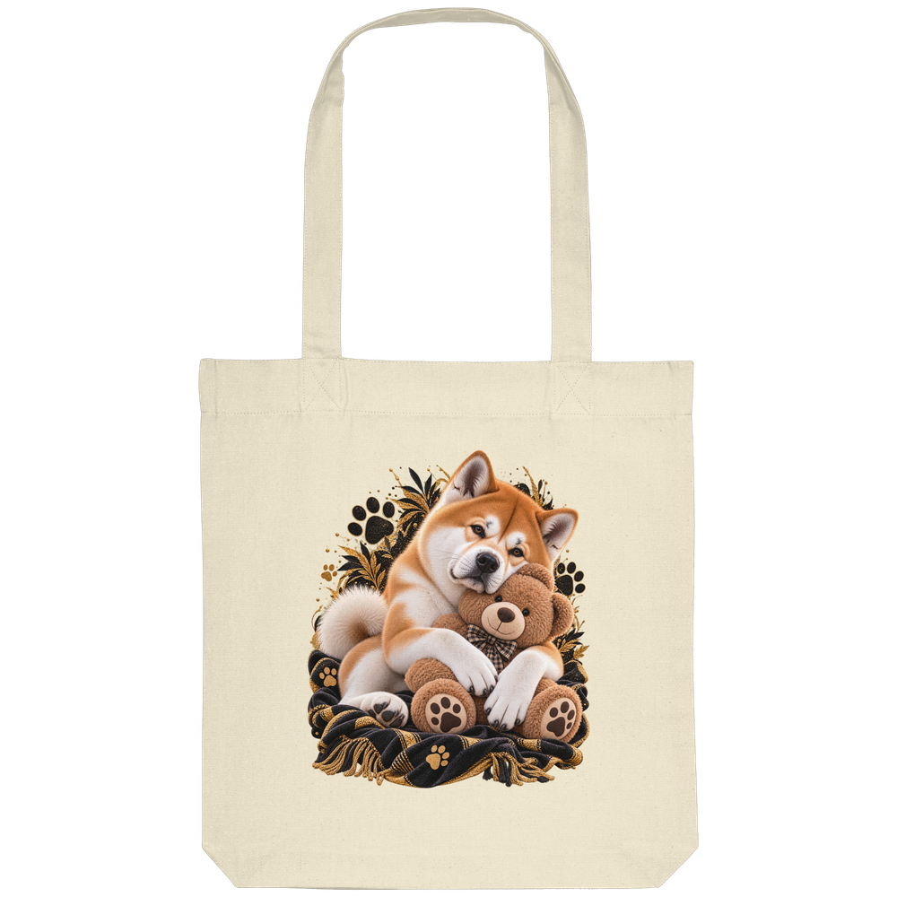 Akita - Cuddle - Organic Tote-Bag
