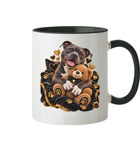 Staffordshire Bullterrier - Cuddle - Tasse zweifarbig – Bild 3