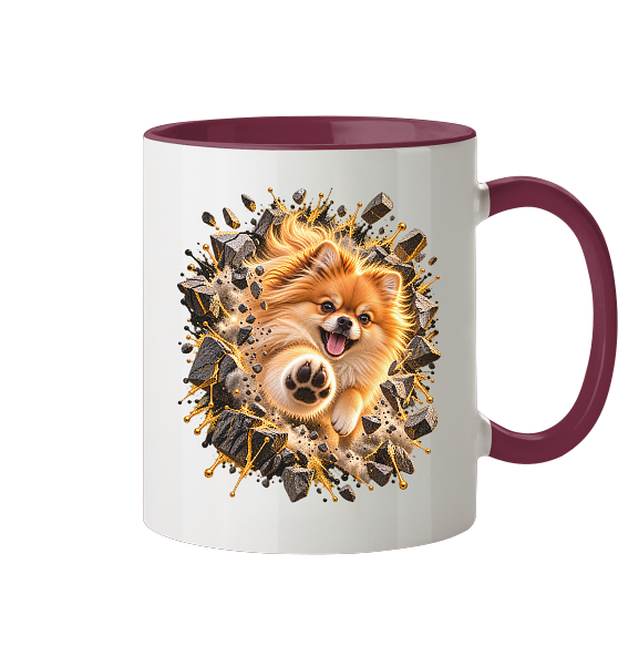 Pomeranian - Breaking Through - Tasse zweifarbig