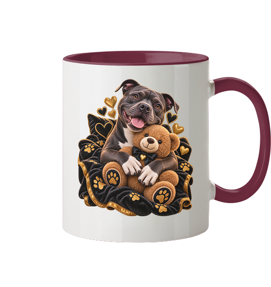 Staffordshire Bullterrier - Cuddle - Tasse zweifarbig