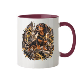 Dackel - Power - Tasse zweifarbig