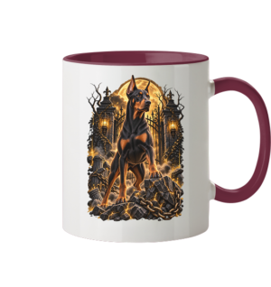 Dobermann - Power - Tasse zweifarbig