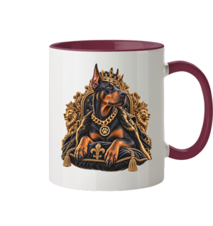 Dobermann - King - Tasse zweifarbig