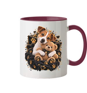 Jack Russell - Cuddle - Tasse zweifarbig