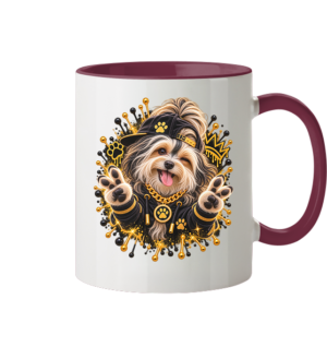 Havaneser - Funny - Tasse zweifarbig