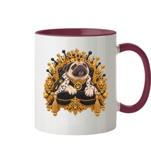 Mops - King - Tasse zweifarbig