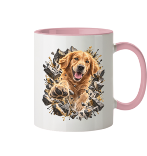 Golden Retriever - Breaking Through - Tasse zweifarbig