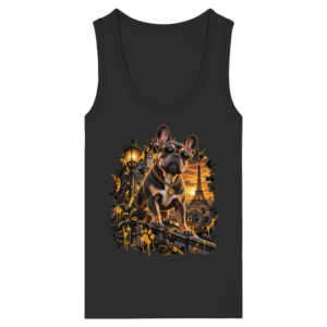 Französische Bulldogge - Power - Womens Organic Fitted Tank Top