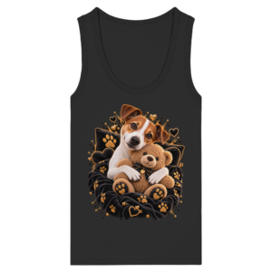 Jack Russell - Cuddle - Womens Organic Fitted Tank Top