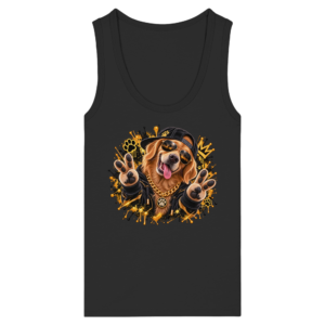 Golden Retriever - Funny - Womens Organic Fitted Tank Top