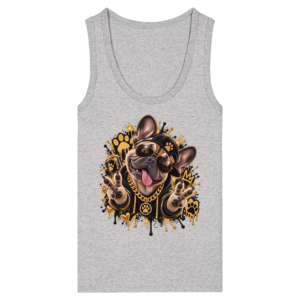 Französische Bulldogge - Funny - Womens Organic Fitted Tank Top