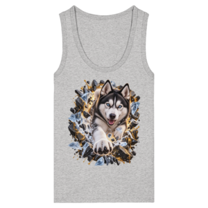 Husky - Breaking Through - Womens Organic Fitted Tank Top