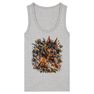 Dobermann - Breaking Through - Womens Organic Fitted Tank Top