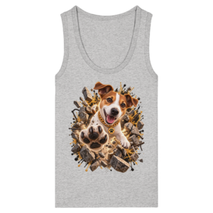 Jack Russell - Breaking Through - Womens Organic Fitted Tank Top