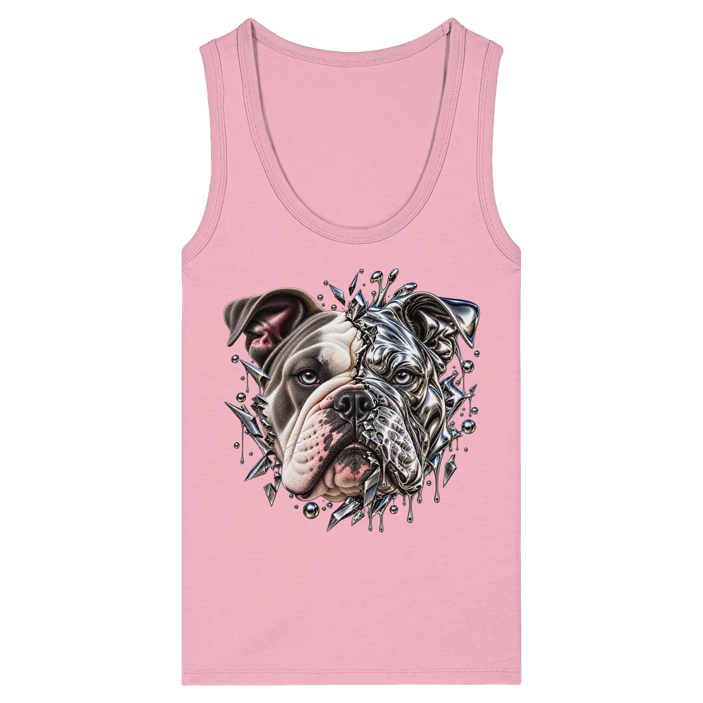 Dual Bulldog - Womens Organic Fitted Tank Top – Bild 4