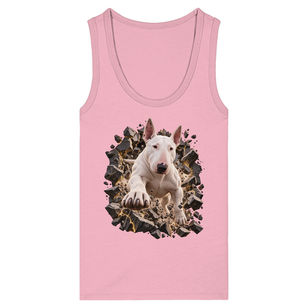 Bullterrier - Breaking Through - Womens Organic Fitted Tank Top – Bild 4