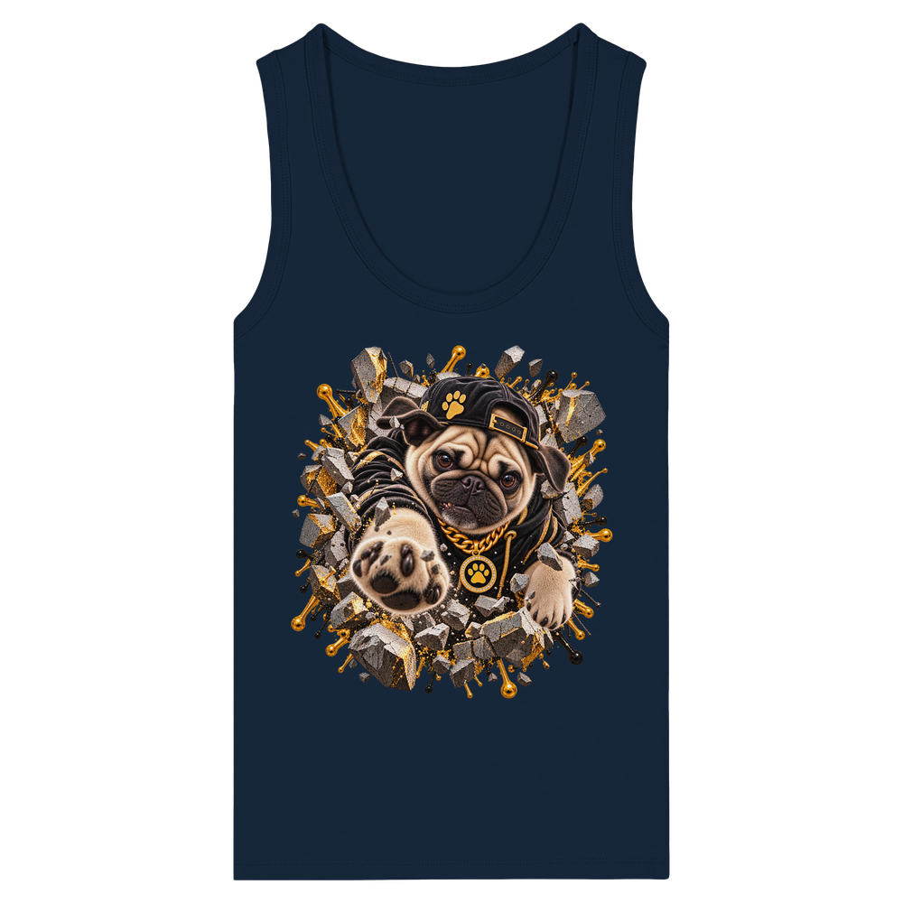 Mops - Breaking Through - Womens Organic Fitted Tank Top – Bild 5