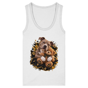 American Pitbull Terrier - Cuddle - Womens Organic Fitted Tank Top