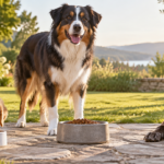 Hundefutter für verschiedene Lebensphasen mit Welpe und ausgewachsenem Hund